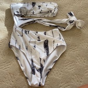 Black and White One Piece Bikini